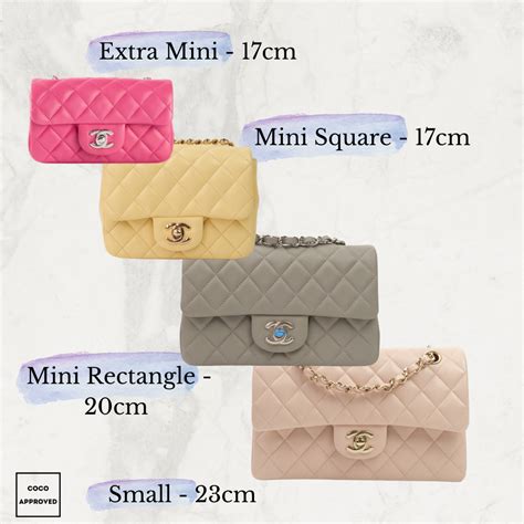 chanel label click flap bag|chanel bag size chart.